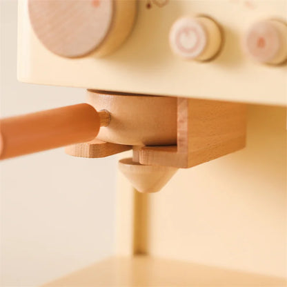 Machine à café expresso jouet en bois massif pour enfants développement éducatif imagination et coordination cadeau noël durable - lebois-eco.com