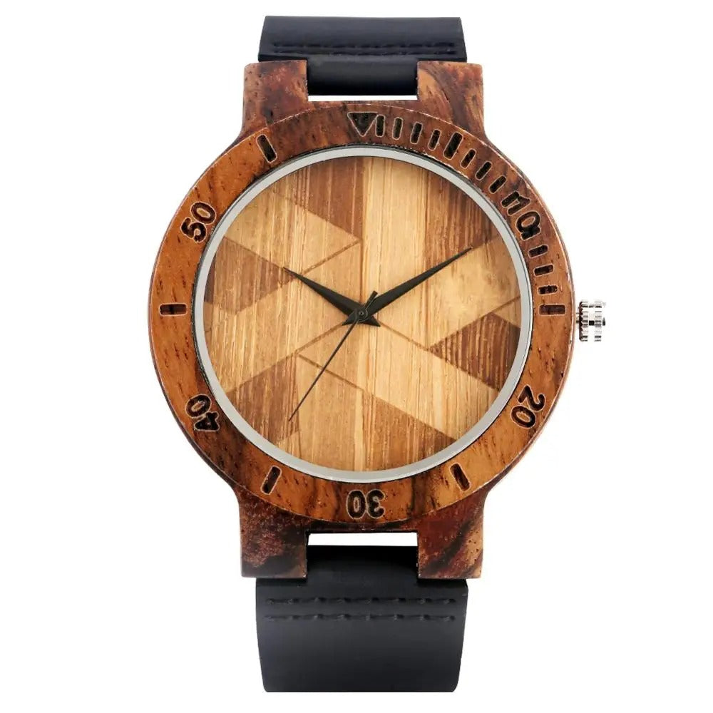Montre en bois pour homme portée au poignet – design élégant, naturel et raffiné pour un style authentique