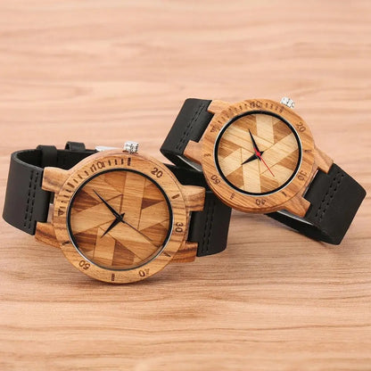Montres en bois portées par un couple – accessoires élégants et assortis pour homme et femme