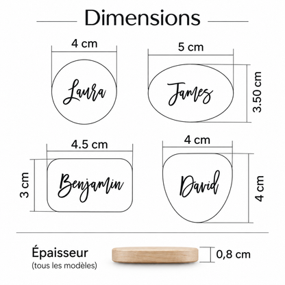 Porte-clés en bois d'érable personnalisables