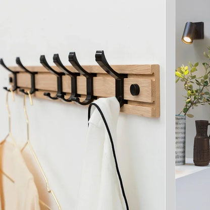 Porte-manteau bois crochet ajustable réglable à fixer mural aluminium décoration maison intérieur écologique durable - lebois-eco.com