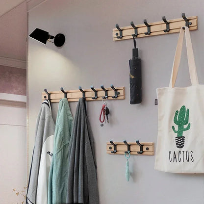 Porte-manteau bois crochet ajustable réglable à fixer mural aluminium décoration maison intérieur écologique durable - lebois-eco.com