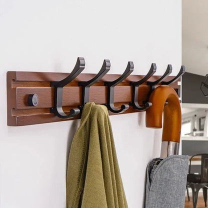 Porte-manteau bois crochet ajustable réglable à fixer mural aluminium décoration maison intérieur écologique durable - lebois-eco.com