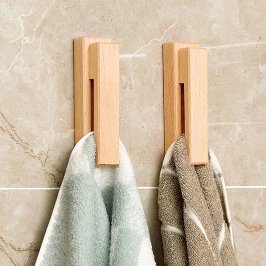 Porte serviette bois pince nordique scandinave hêtre noyer décoration rangement maison intérieur cuisine salle de bain durable - lebois-eco.com