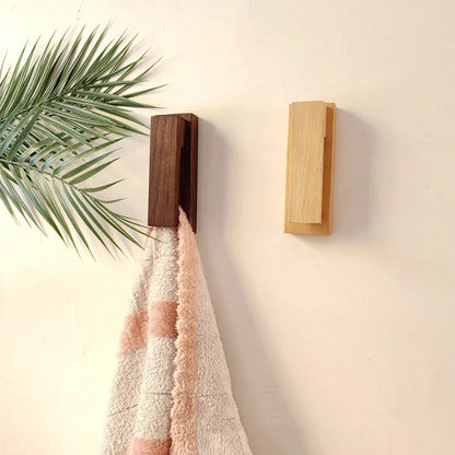 Porte serviette bois pince nordique scandinave hêtre noyer décoration rangement maison intérieur cuisine salle de bain durable - lebois-eco.com