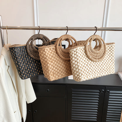 Sac à main rotin bois femme luxe bijoux accessoire prêt à porter fait main artisan été vacances mer plage environnement écologique renouvelable - lebois-eco.com
