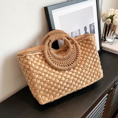 Sac à main rotin bois femme luxe bijoux accessoire prêt à porter fait main artisan été vacances mer plage environnement écologique renouvelable - lebois-eco.com