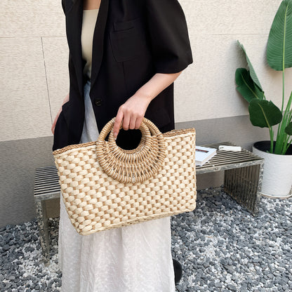 Sac à main rotin bois femme luxe bijoux accessoire prêt à porter fait main artisan été vacances mer plage environnement écologique renouvelable - lebois-eco.com