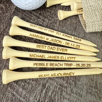Tees golf en bois personnalisables logo et textes gravure laser pour golfeurs particuliers et entreprises cadeau unique - lebois-eco.com