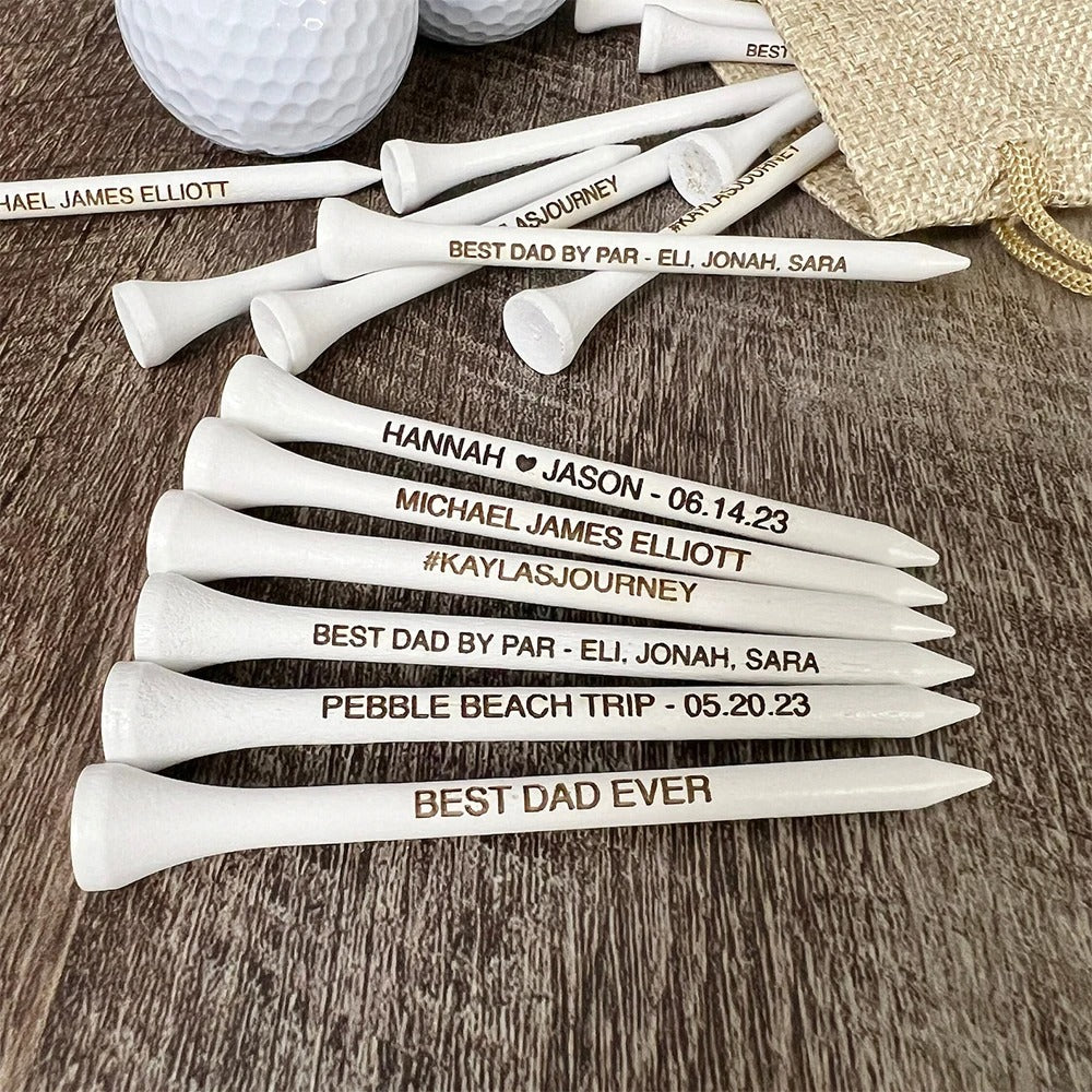 Tees golf en bois personnalisables logo et textes gravure laser pour golfeurs particuliers et entreprises cadeau unique - lebois-eco.com