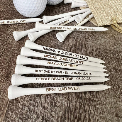 Tees golf en bois personnalisables logo et textes gravure laser pour golfeurs particuliers et entreprises cadeau unique - lebois-eco.com