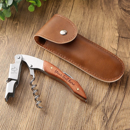 Tire-bouchon limonadier bois personnalisable gravure laser acier inoxydable cadeau personnalisé anniversaire mariage Noël durable - lebois-eco.com