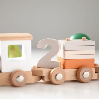 Train bois jouet jeux pour enfant bloc construction chiffre éveil éducation apprentissage cadeau noël anniversaire naturel durable renouvelable écologique - lebois-eco.com
