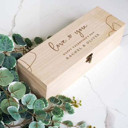 Coffret cadeau en bois élégant pour offrir une bouteille de vin