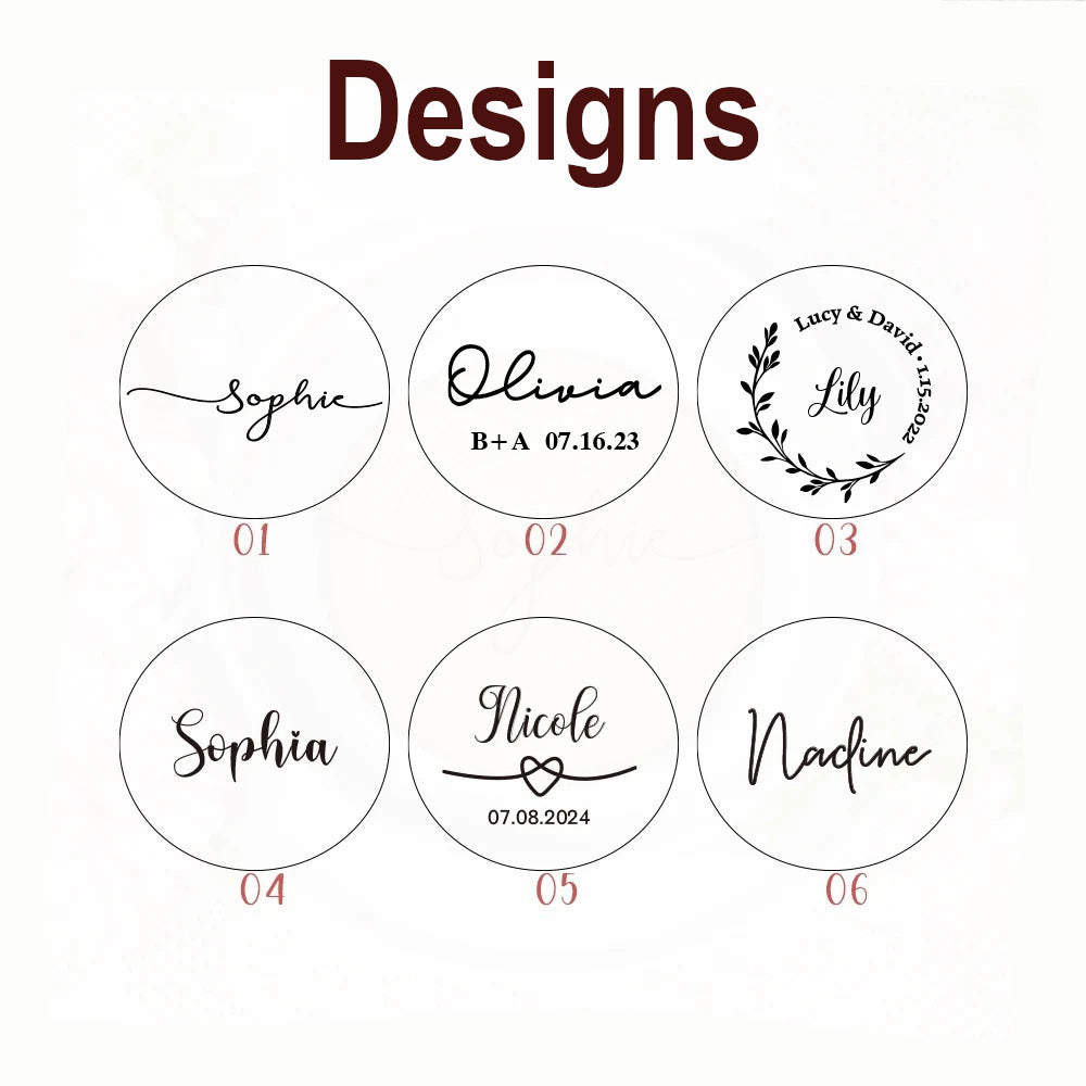 choix designs rondins en bois personnalisés pour décoration de table événement mariage ou fête