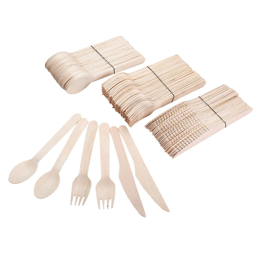 Accessoires ustensiles cuisine couteau fourchette cuillere bois jetable anniversaire diner mariage écologique environnement biodégradable éco-responsable - lebois-eco.com