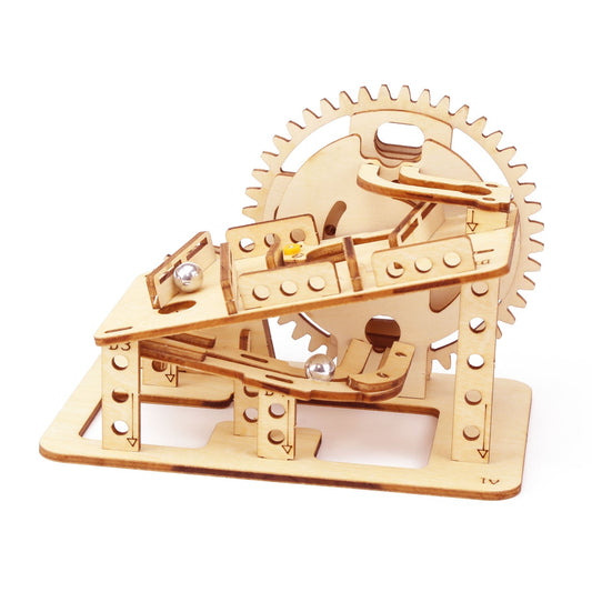Kit course bille marble à assembler enfant bois recyclable jouet cadeau anniversaire noël modèle  acitivité jeu création environnement écologique éco-responsable renouvelable