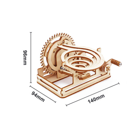 Kit course bille marble à assembler enfant bois recyclable jouet cadeau anniversaire noël modèle spirale acitivité jeu création environnement écologique éco-responsable renouvelable
