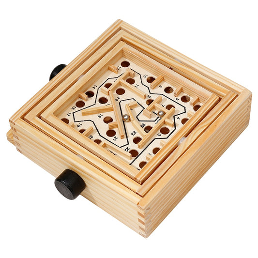 Labyrinthe casse tête magnétique 3D bois wood enfant adulte jeux société fait main magnétisme jouet environnement écologique renouvelable éco-responsable 1 - lebois-eco.com