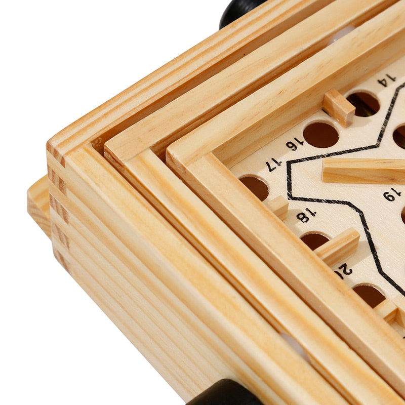 Labyrinthe casse tête magnétique 3D bois wood enfant adulte jeux société fait main magnétisme jouet environnement écologique renouvelable éco-responsable 3 - lebois-eco.com