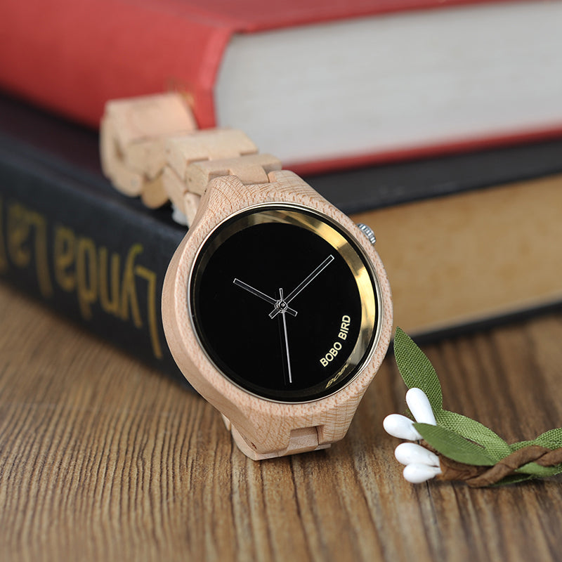Montre bracelet bois bambou femme coffret quartz miyota cadeau offrir anniversaire écologique responsable environnement renouvelable - lebois-eco.com