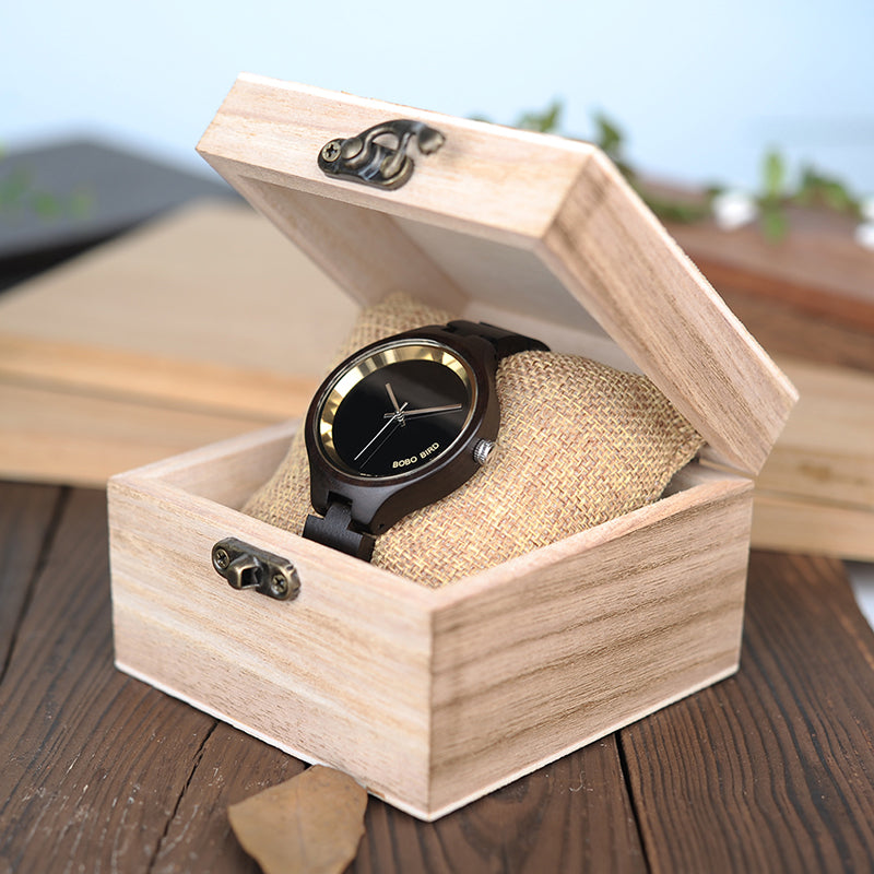 Montre bracelet bois bambou femme coffret quartz miyota cadeau offrir anniversaire écologique responsable environnement renouvelable - lebois-eco.com